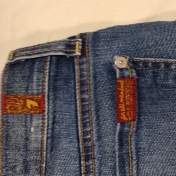 7 for all mankind Woman's Blue Jeans Distressed Skinny Ankle 26 - Picture 6 of 7